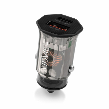 Ładowarka samochodowa VIDVIE CC549 1xUSB+1xType-C czarna